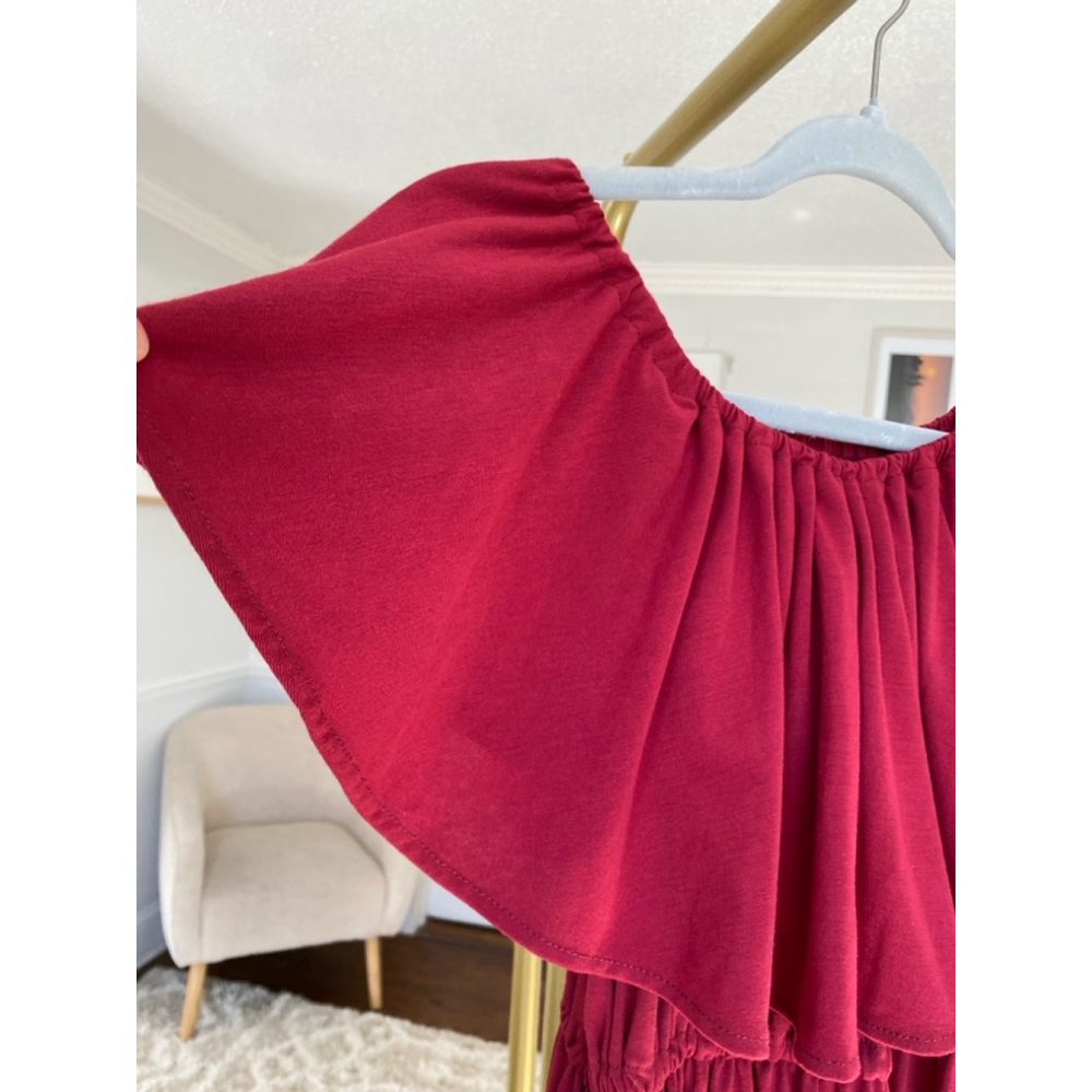 Thanth Off-Shoulder Maxi Dress Cottagecore Romantic Elegant Ruffle Soft Feminine - Picture 4 of 10